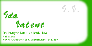 ida valent business card